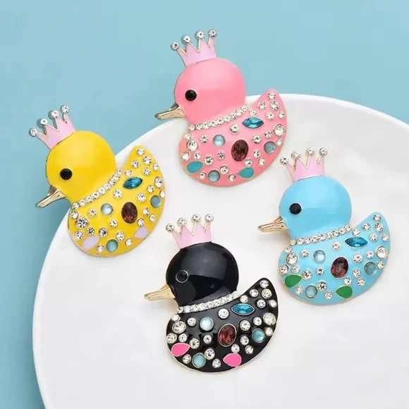 Blue Duck Crystal Brooch - Picture 6 of 10